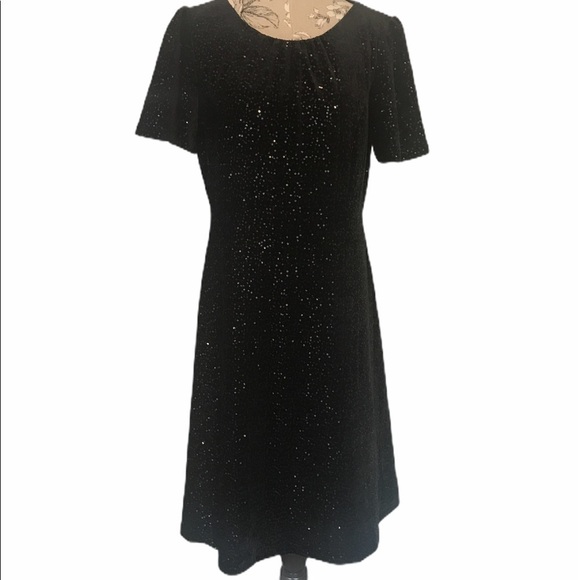 🆕 Talbots RSVP Black Sequin Crushed Velvet… - Picture 1 of 5